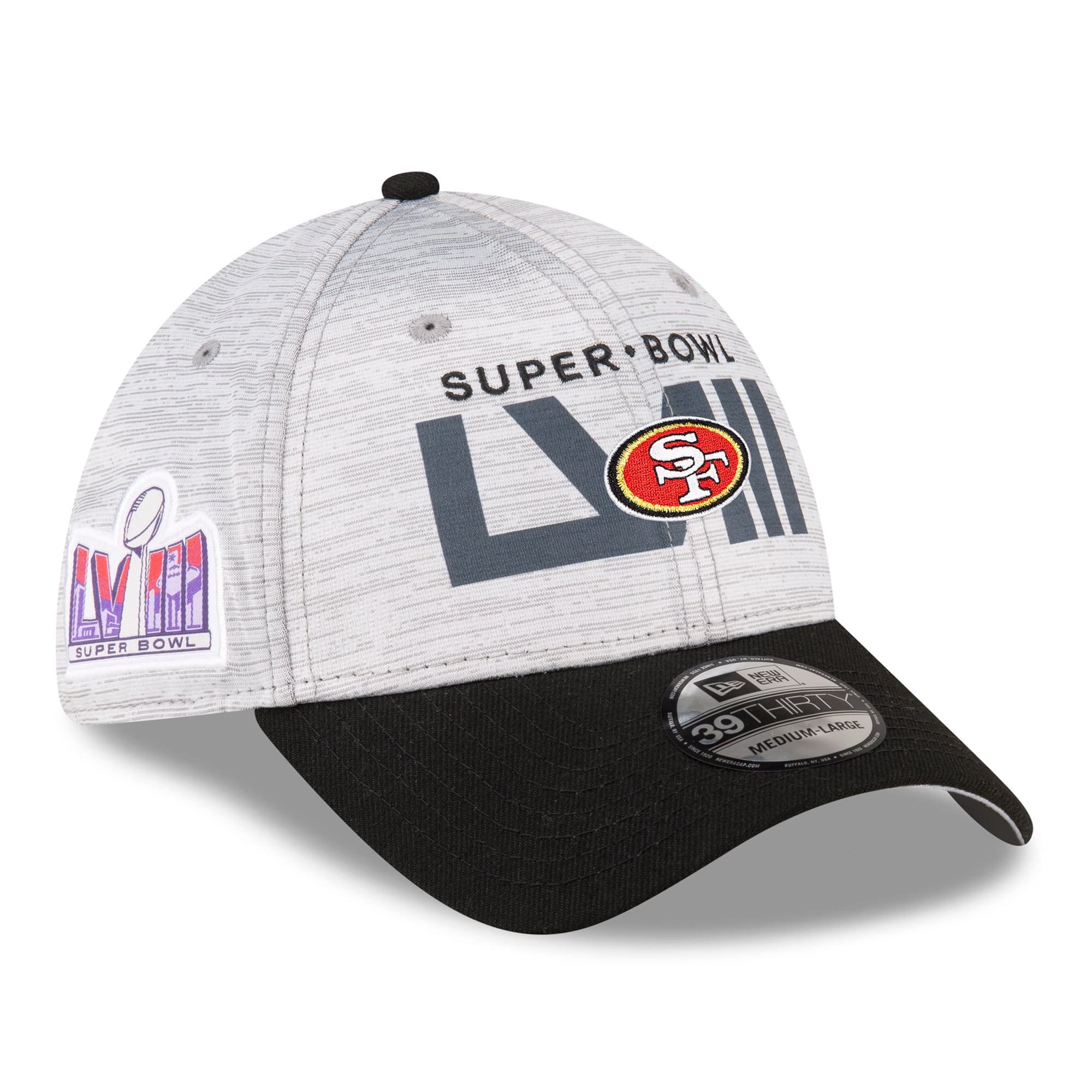 Men's New Era Heather Gray San Francisco 49ers Super Bowl LVIII 39THIRTY Flex Hat