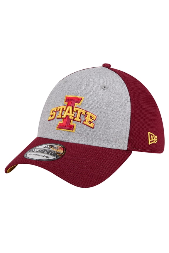 Men's New Era Heather Gray/Cardinal Iowa State Cyclones Two-Tone 39THIRTY Flex Hat