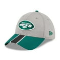 thumbnail image 1 of Men's New Era Heather Gray/Green New York Jets Striped 39THIRTY Flex Hat, 1 of 5