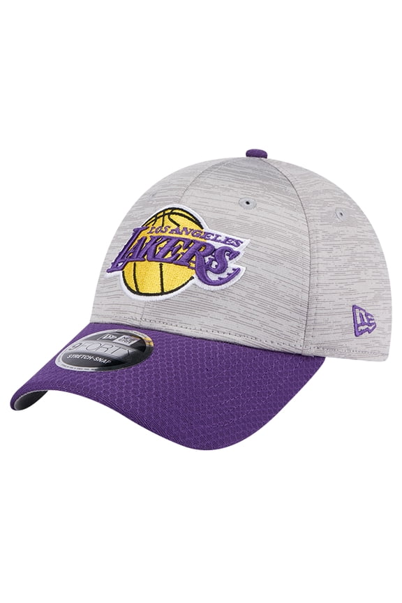 Men's New Era Heather Gray/Purple Los Angeles Lakers Active Digi-Tech Two-Tone 9FORTY Adjustable Hat