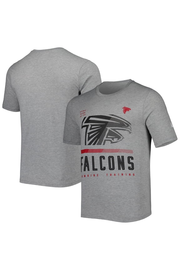 Men's New Era Heathered Gray Atlanta Falcons Combine Authentic Red Zone T-Shirt