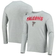 Men's New Era Heathered Gray Atlanta Falcons Combine Authentic Stated Long Sleeve T-Shirt