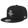 thumbnail image 1 of Men's New Era Houston Rockets Black & White 9FIFTY Snapback Hat, 1 of 4