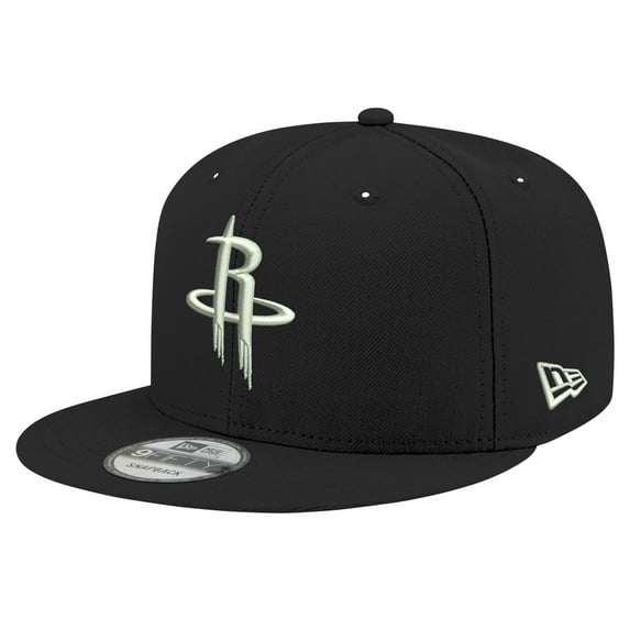 Men's New Era Houston Rockets Black & White 9FIFTY Snapback Hat