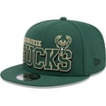 thumbnail image 1 of Men's New Era Hunter Green Milwaukee Bucks Gameday 9FIFTY Snapback Hat, 1 of 6
