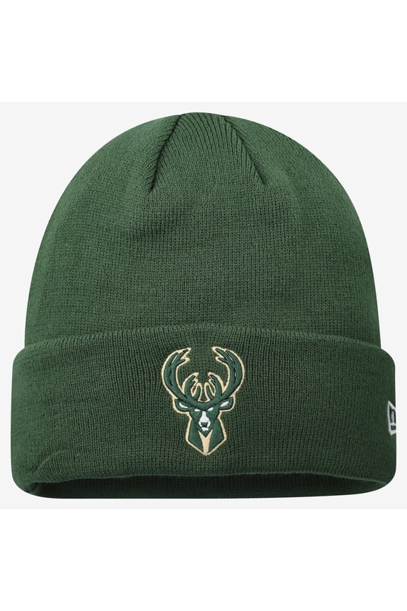Men's New Era Hunter Green Milwaukee Bucks OTC Cuffed Knit Hat