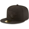 thumbnail image 1 of Men's New Era Jacksonville Jaguars Black on Black 59FIFTY Fitted Hat, 1 of 4