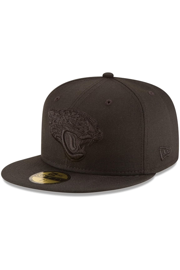 Men's New Era Jacksonville Jaguars Black on Black 59FIFTY Fitted Hat