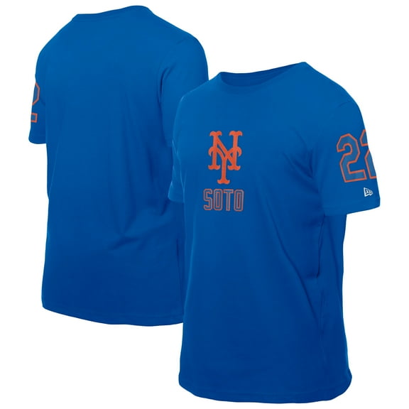 Men's New Era Juan Soto Royal New York Mets Design Lab Name & Number T-Shirt