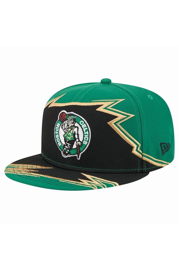 Men's New Era Kelly Green/Black Boston Celtics Break 59FIFTY Fitted Hat