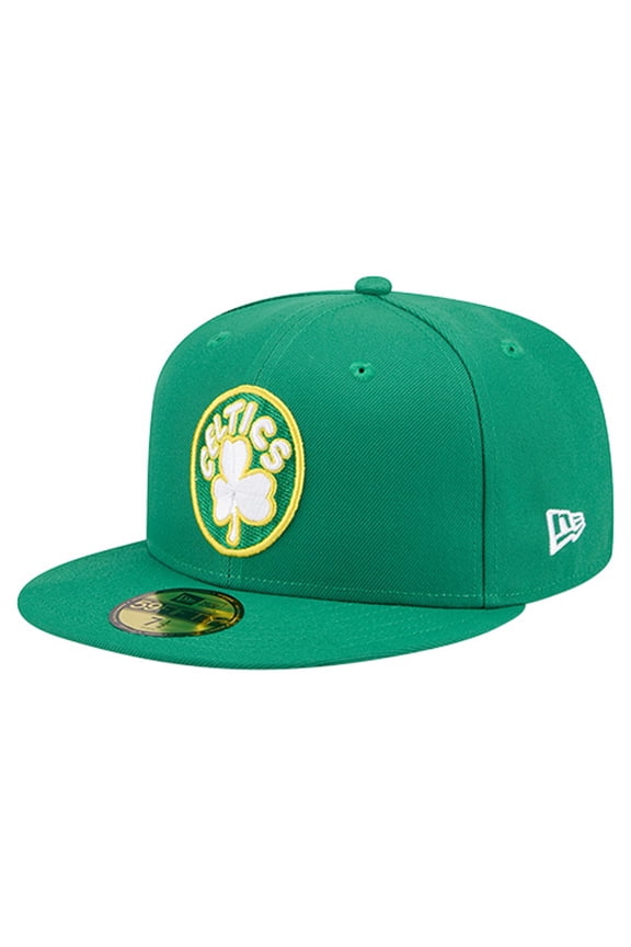 Men's New Era Kelly Green Boston Celtics Core Logo 59FIFTY Fitted Hat