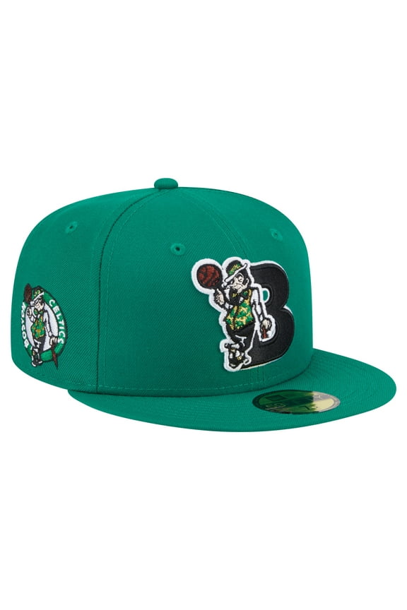 Men's New Era  Kelly Green Boston Celtics Deceptor 59FIFTY Fitted Hat