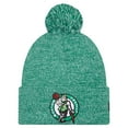 thumbnail image 1 of Men's New Era Kelly Green Boston Celtics Marled Cuffed Knit Hat with Pom, 1 of 2