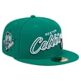 thumbnail image 1 of Men's New Era Kelly Green Boston Celtics Sport Night Script Sided 59FIFTY Fitted Hat, 1 of 6
