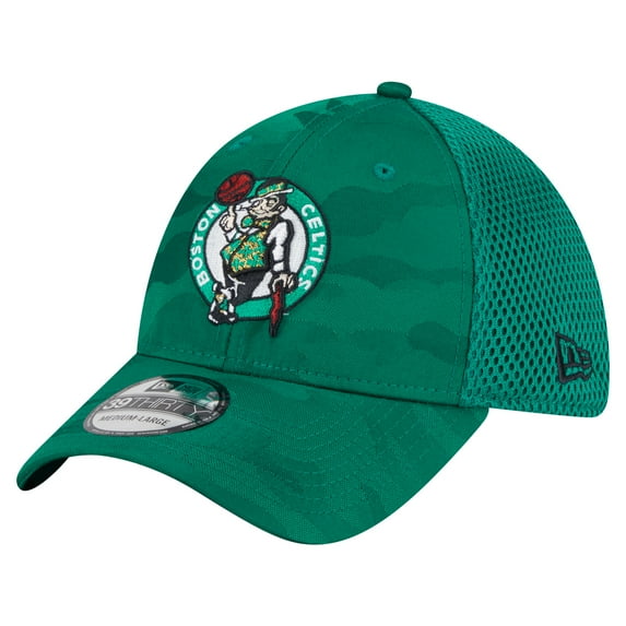 Men's-New Era Kelly Green Boston Celtics Subtle Camo 39THIRTY Flex Hat