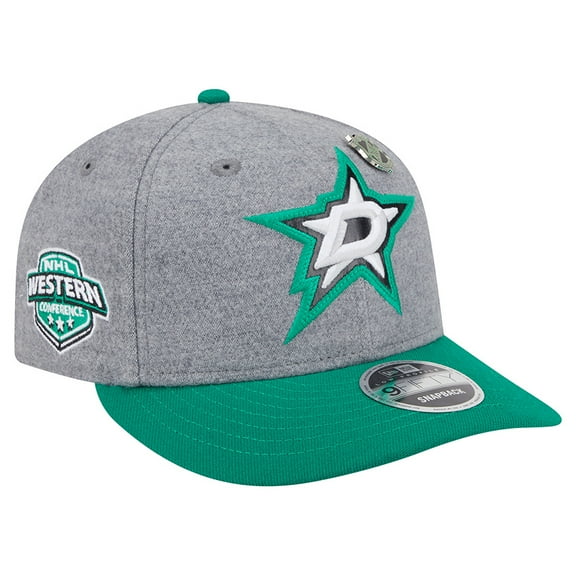Men's New Era  Kelly Green/Green Dallas Stars Wool Pin Low Profile 9FIFTY Snapback Hat