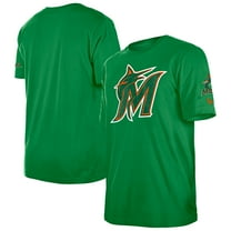 Men's New Era  Kelly Green Miami Marlins St. Patrick's Day Shamrock Fill T-Shirt