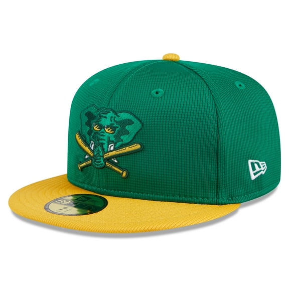 Men's New Era  Kelly Green Athletics 2025 Batting Practice 59FIFTY Fitted Hat