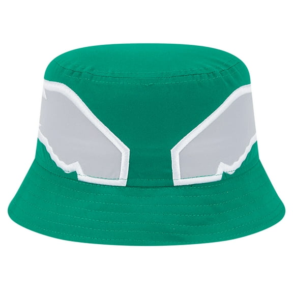 Men's New Era Kelly Green Philadelphia Eagles Helmet Bucket Hat