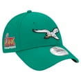 thumbnail image 1 of Men's New Era Kelly Green Philadelphia Eagles Super Bowl LIX Champions Historic Side Patch 39THIRTY Flex Hat, 1 of 4