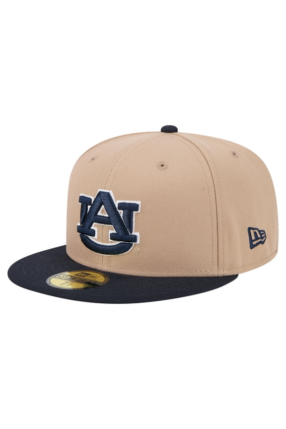 Men's New Era  Khaki Auburn Tigers Two-Tone 59FIFTY Fitted Hat
