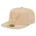 thumbnail image 1 of Men's New Era Khaki Chicago Bulls Color Pack A-Frame 59FIFTY Fitted Hat, 1 of 5