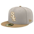 thumbnail image 1 of Men's New Era Khaki Chicago White Sox Stone Panama 59FIFTY Fitted Hat, 1 of 4