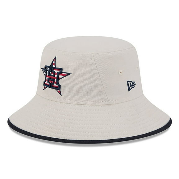Men's New Era Khaki Houston Astros 2024 Fourth of July Bucket Hat
