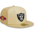 thumbnail image 1 of Men's New Era Khaki Las Vegas Raiders Raffia Front 59FIFTY Fitted Hat, 1 of 6