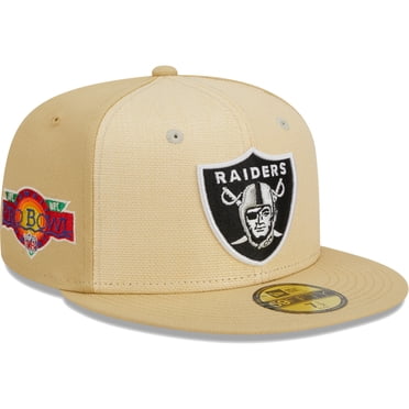 New Era Men's Las Vegas Raiders Omaha 59FIFTY Fitted Hat - Black With Embroidered Logo, Structured Crown