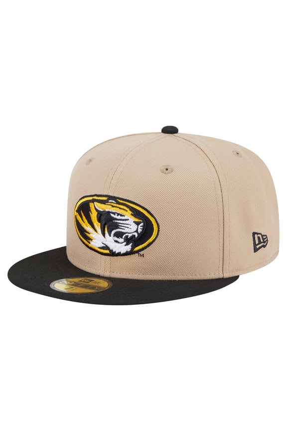 Men's New Era Khaki Missouri Tigers Two-Tone 59FIFTY Fitted Hat