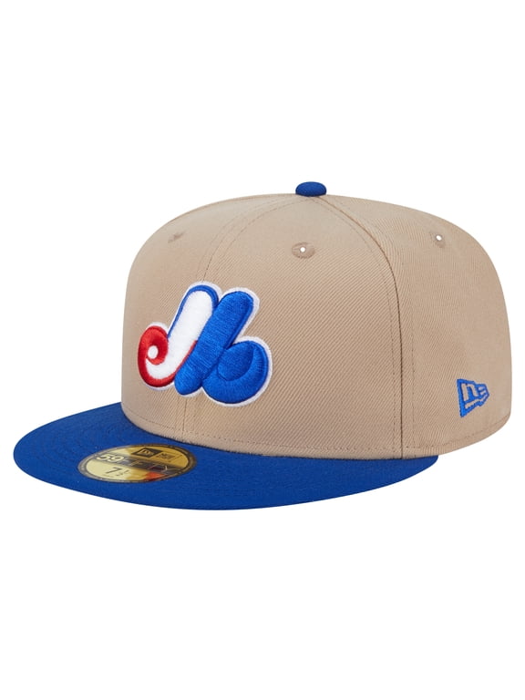 Men's New Era Khaki Montreal Expos 59FIFTY Fitted Hat