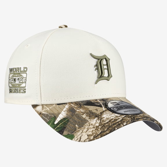 Men's New Era Khaki/Realtree Camo Detroit Tigers 9FORTY A-Frame Adjustable Hat
