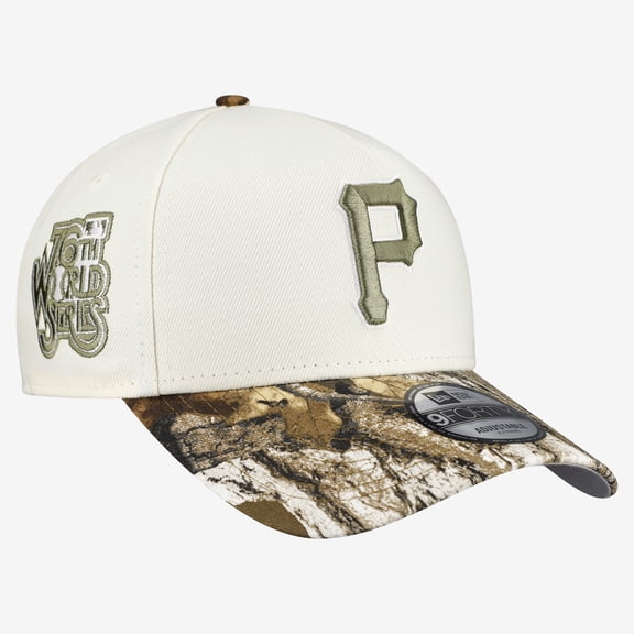Men's New Era Khaki/Realtree Camo Pittsburgh Pirates 9FORTY A-Frame Adjustable Hat