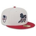 thumbnail image 1 of Men's New Era Khaki/Red Athletics 2024 Fourth of July 59FIFTY Fitted Hat, 1 of 6