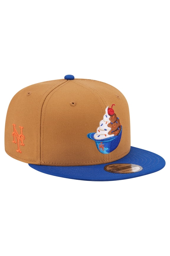 Men's New Era Khaki/Royal New York Mets Ice Cream 9FIFTY Snapback Hat