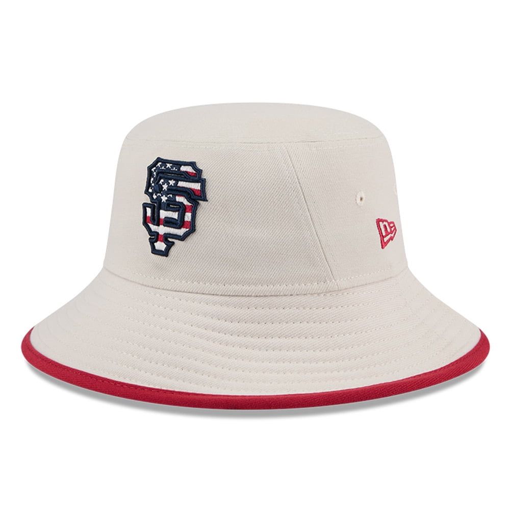Men's New Era Khaki San Francisco Giants 2024 Fourth of July Bucket Hat ...