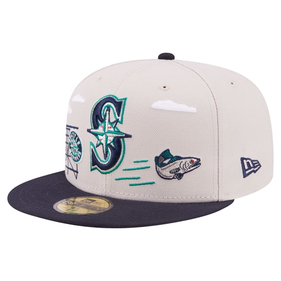 Men's New Era  Khaki Seattle Mariners City Icon 59FIFTY Fitted Hat