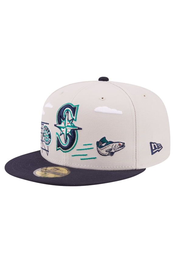Men's New Era  Khaki Seattle Mariners City Icon 59FIFTY Fitted Hat