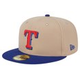 thumbnail image 1 of Men's New Era Khaki Texas Rangers 59FIFTY Fitted Hat, 1 of 6