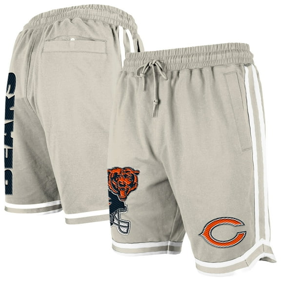 Men's New Era Light Beige Chicago Bears Stone Multi Patch Shorts