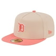 thumbnail image 1 of Men's New Era Light Beige/Coral Detroit Tigers Two-Tone Color Pack A-Frame 59FIFTY Fitted Hat, 1 of 5