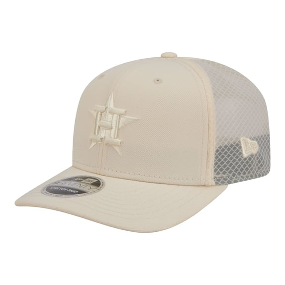 Men's New Era Light Beige Houston Astros Color Pack COOLERA 9SEVENTY Trucker Adjustable Hat