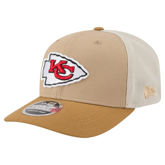 Men's New Era Light Beige Kansas City Chiefs  Two-Tone Trucker 9SEVENTY Adjustable Hat