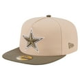 thumbnail image 1 of Men's New Era Light Beige/Olive Dallas Cowboys Two-Tone Color Pack A-Frame 59FIFTY Fitted Hat, 1 of 5