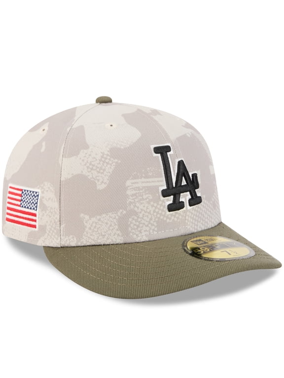 Men's New Era Light Beige/Olive Los Angeles Dodgers 2025 Armed Forces Day 59FIFTY Fitted Hat