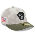 thumbnail image 1 of Men's New Era Light Beige/Olive Milwaukee Brewers 2025 Armed Forces Day Low Profile 59FIFTY Fitted Hat, 1 of 5