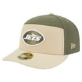 thumbnail image 1 of Men's New Era Light Beige/Olive New York Jets Two-Tone Color Pack Split Panel 59FIFTY Fitted Hat, 1 of 5