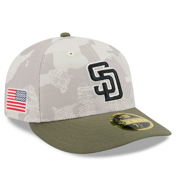 Men's New Era Light Beige/Olive San Diego Padres 2025 Armed Forces Day Low Profile 59FIFTY Fitted Hat