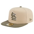 thumbnail image 1 of Men's New Era Light Beige/Olive St. Louis Cardinals Two-Tone Color Pack A-Frame 59FIFTY Fitted Hat, 1 of 5